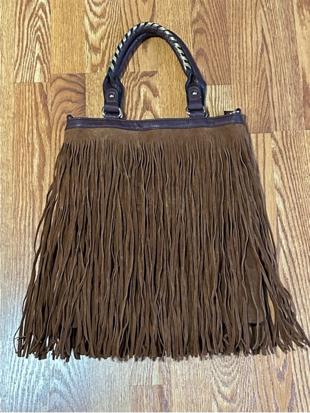 Western Brown Fringe Tote Bag - Picture 2 of 8